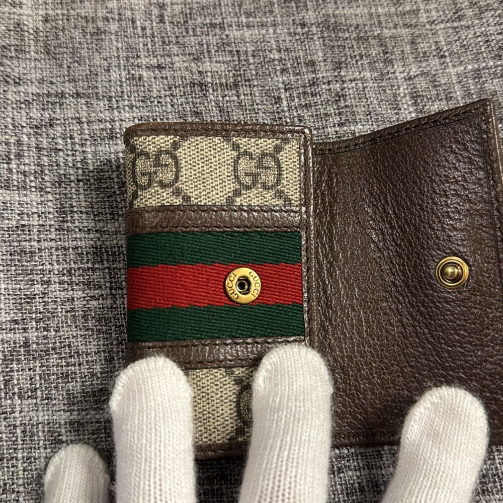 Gucci Brown with Sherry Line Key Holder with Iconic Monogram - Picture 3 of 7
